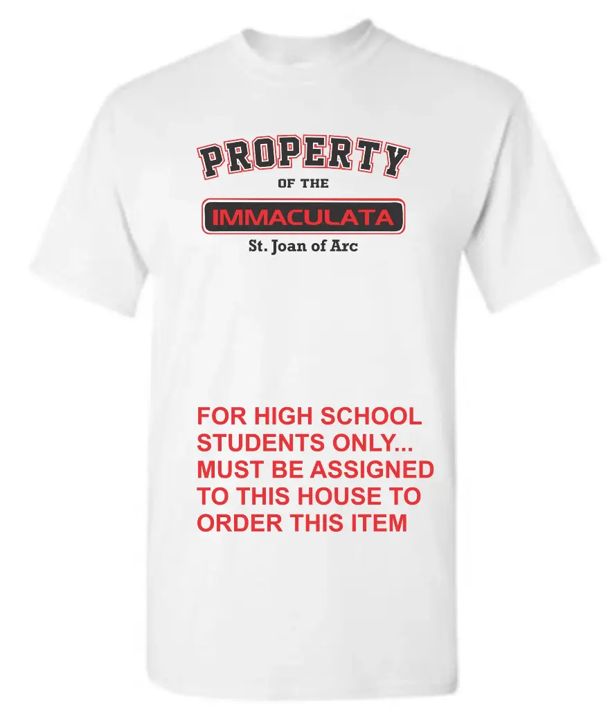 Immaculata PE T shirt for St. Joan of Arc - 8000 White