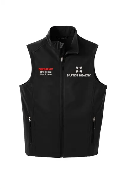 Baptist Louisville Mens Soft Shell Vest J325 - Black