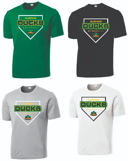 Oldham Ducks Baseball Moisture Wicking T ST350
