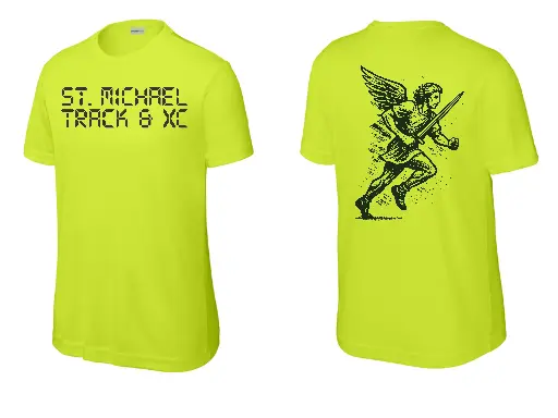 St Michael Track and XC Parents Tshirt - Y/ST350 Neon Yellow