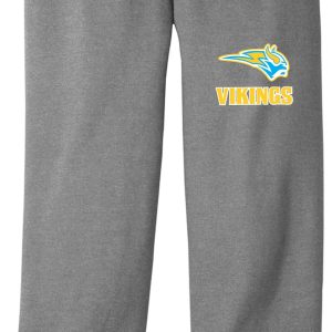 Gray sweatpants with Vikings logo.