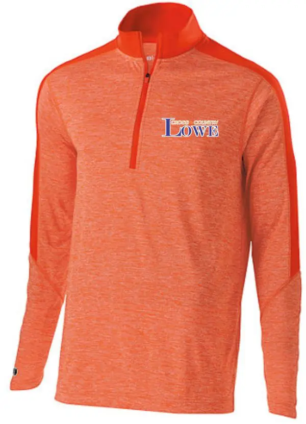 Lowe XC Mens & Boys 1/2 zip with a "london community college, lcc" logo on the left chest area.