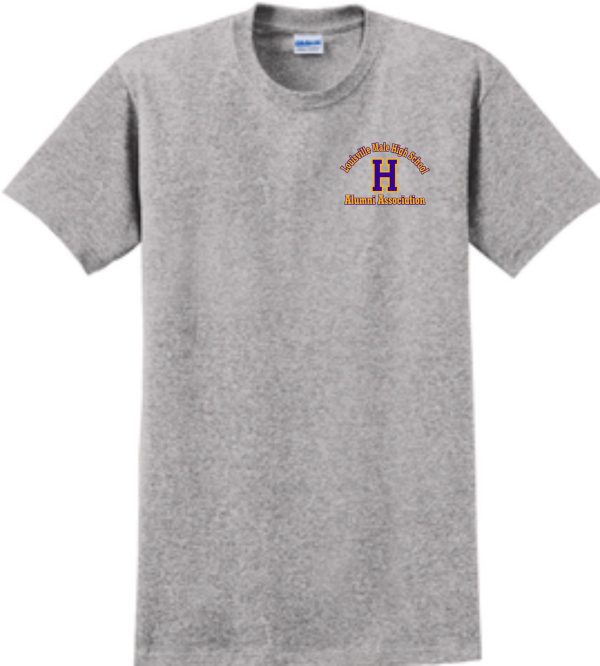 Gray t-shirt with Louisville Male High School alumni logo.