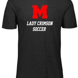 Gray Manual Lady Crimson Soccer LETTERS Aug 3065 Mens Tri Blend T-shirt