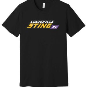 Black t-shirt with Louisville Sting logo.