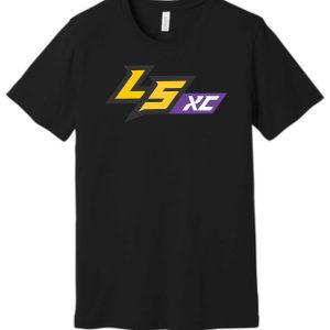 Black t-shirt with LS XC logo.