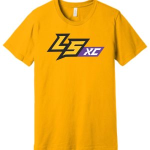 Yellow t-shirt with LS XC logo.