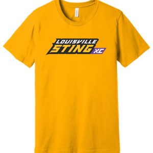 Yellow t-shirt with Louisville Sting logo.