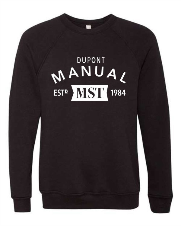 Black sweatshirt with "Dupont Manual" logo.