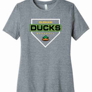 Gray T-shirt with Oldham Ducks logo.