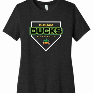 Black T-shirt with Oldham Ducks logo.