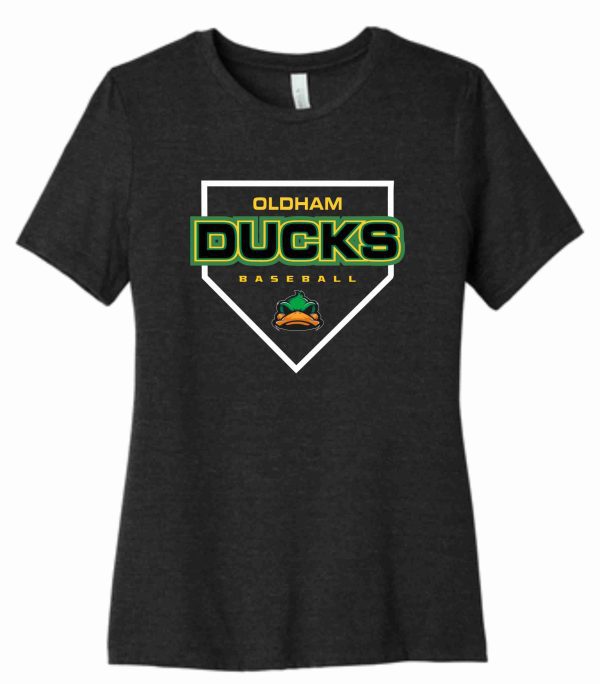 Black T-shirt with Oldham Ducks logo.