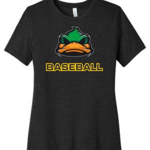 Black t-shirt with a duck and "baseball"