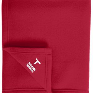 Thomson Training Embroidered Fleece stadium blanket BP60 neatly folded with a white logo on the corner.