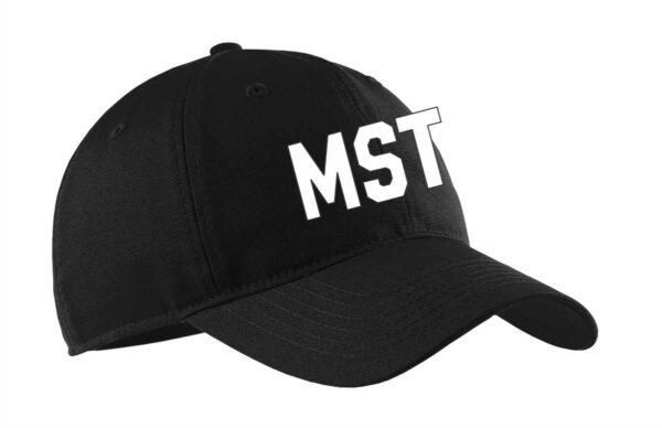 Black baseball cap with MST logo.