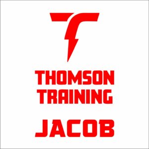 Red logo for Thomson Training Jacob.