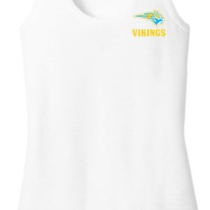 White tank top with Vikings logo.