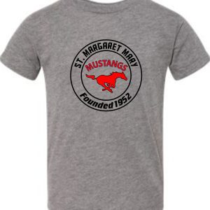 Gray t-shirt with St. Margaret Mary logo.