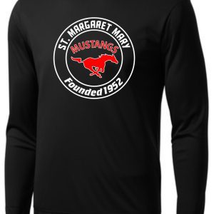 Black long-sleeve shirt with St. Margaret Mary logo.