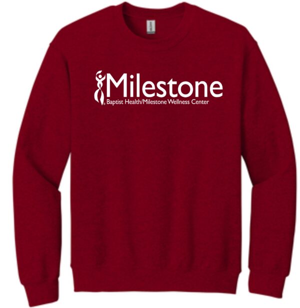 Milestone Wellness Cherry Red sweatshirt G18000 - Image 2