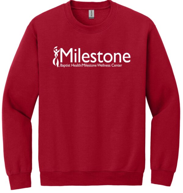 Milestone Wellness Cherry Red sweatshirt G18000