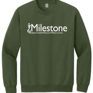 Milestone Wellness Center sweatshirt.