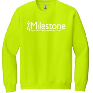 Milestone Wellness Center sweatshirt.