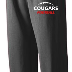 Gray sweatpants with Cougars football logo.