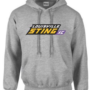 Gray Louisville Sting XC hoodie