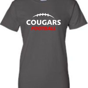 Gray t-shirt with Cougars Football logo.