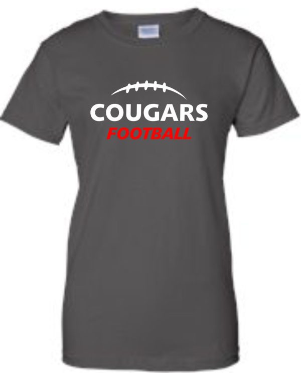 Gray t-shirt with Cougars Football logo.