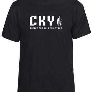 Black T-shirt with CKY logo and text.