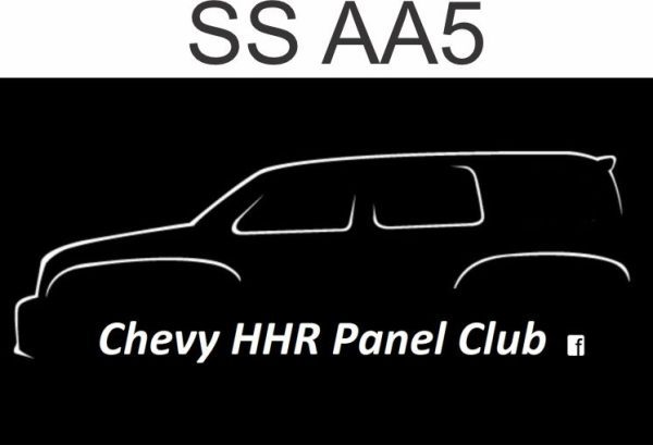 White outline of a Chevy HHR on black background.