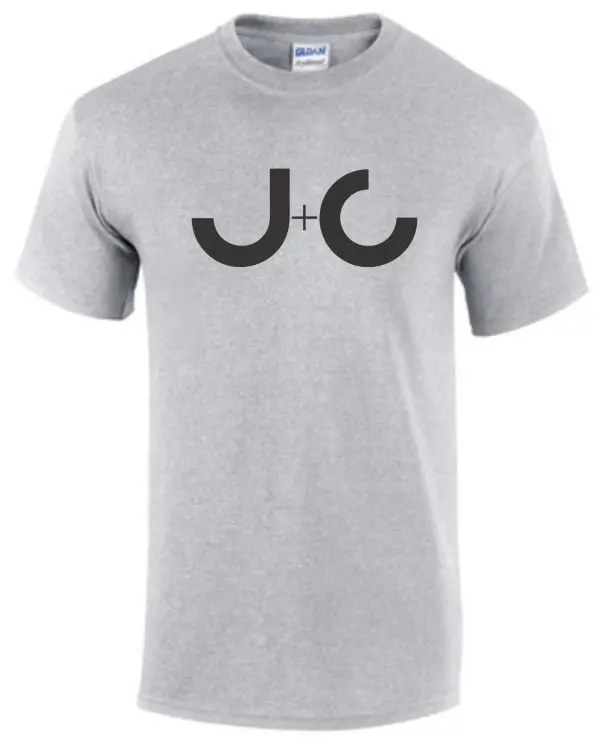 Gray T-shirt with J+C logo.