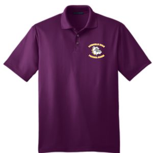 Purple polo shirt with Louisville Male football alumni logo.