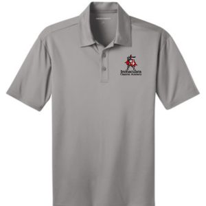 Immaculata Mens Gusty Gray embroidered polo K540 with "immaculata" logo on the left chest.