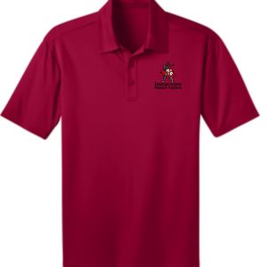 Immaculata Mens Red embroidered polo K540 with "immaculata elementary academy" and school logo embroidered on the left chest.