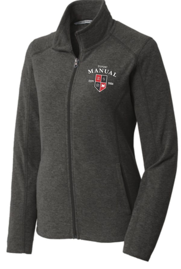 Gray zip-up jacket with Dupont Manual logo.