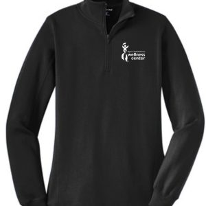 Black long-sleeved wellness center shirt