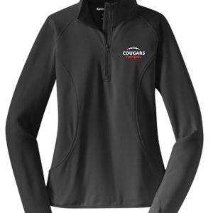 Black Cougars football quarter-zip jacket.