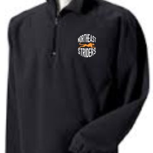 Black fleece jacket with Northeast Striders logo.