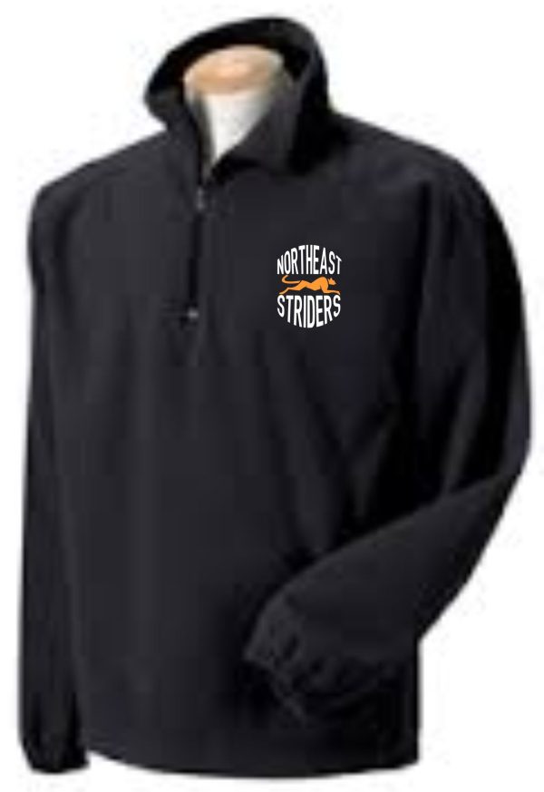 Black fleece jacket with Northeast Striders logo.