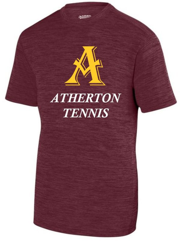 Atherton tennis team maroon shirt.