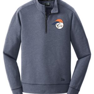 Blue baseball logo quarter-zip sweatshirt