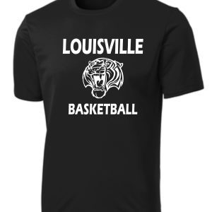 Louisville Tigers Basketball Black Moisture wick Tshirt PC380