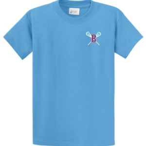 Ballard LAX Essential tshirt PC61 with a small logo featuring the letter 'b' crossed by two baseball bats on the chest.