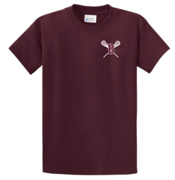 Ballard LAX Essential t-shirt PC61 with a white logo of crossed keys and the letter 'b' on the chest.