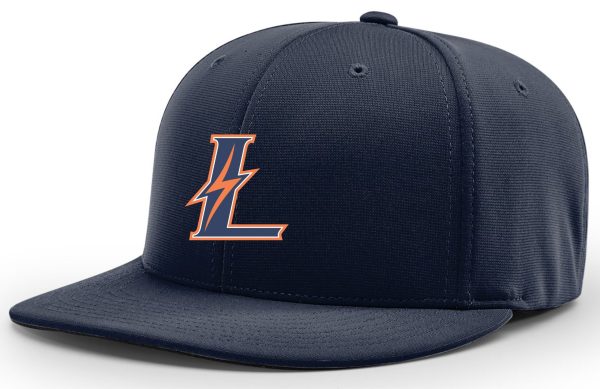 Blue baseball cap with lightning bolt L.