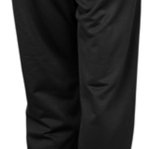 Immaculata Black Tricot polyester pants embroidered ST237/YST237 with an elastic waistband and "immaculata classical academy" printed on the left thigh.