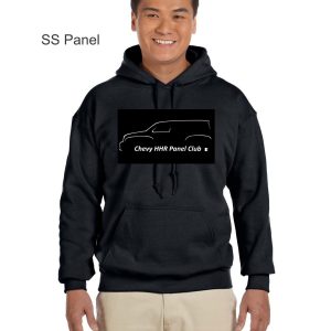 Asian man smiling, wearing a Chevy HHR SS Panel Hoodie with the logo on the front.